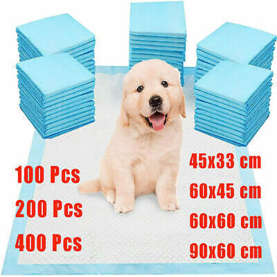 100/200/400 Stk. Dog Puppy Training Pads WC Pee Wee Mats Haustier Hund Katze NEU