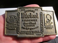 VINTAGE GEORGE DICKEL TENNESSEE SOUR MASH WHISKY BELT BUCKLE NO BACKS - OFC15