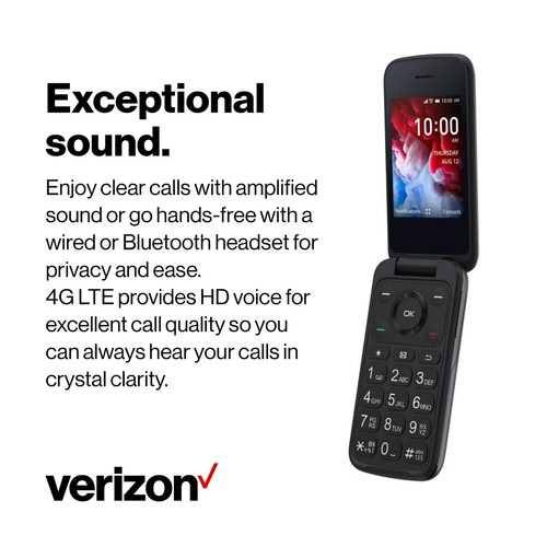TCL Flip Pro Basic Flip Phone 4G - Slate Gray (VERIZON) (TCL-4056SPP)™ - Afbeelding 10 van 21
