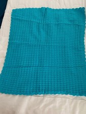 Vintage Handmade Crocheted Crib Blanket or Lap Blanket