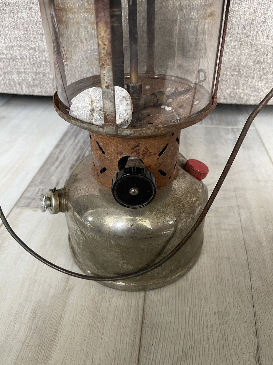 Vintage 1947 Coleman Model 228D Big Hat Chrome Tank 2 Mantle Camp