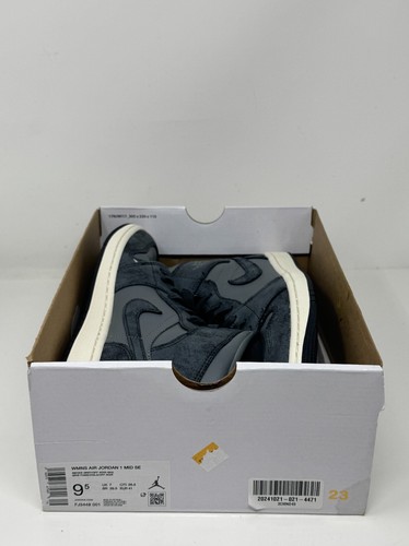 Nike Women's Size 9.5 Air Jordan 1 Mid FJ3448 001 NOBOXLID - Picture 6 of 7