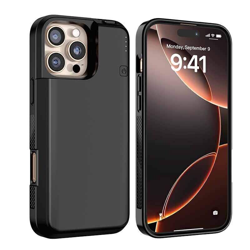 For iPhone 16/16 Plus / 16 Pro Max 5000mAh Battery Cover Power Bank Charger Case
