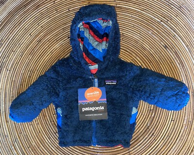 🔥NEW Patagonia Reversible Zip Up Hooded Super Cute Jacket Baby