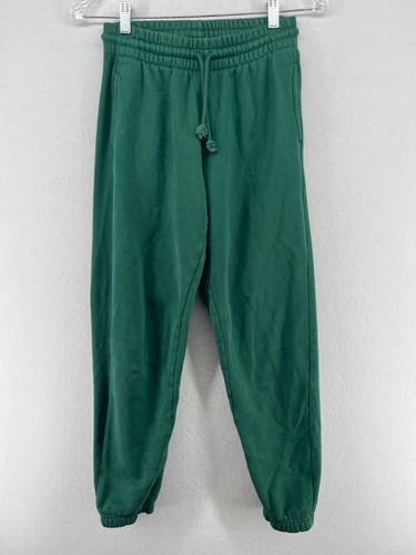 TNA ARITZIA Pants XS Cozy Fleece Jogger Sweatpants Run Workout Drawstring Green