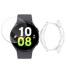For Samsung Galaxy Watch 5 44mm R915U Premium Real Screen Protector Hard PC Case