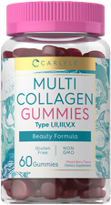 Collagen Gummies  60 Count  Multi Collagen Complex  Berry Flavor  by Carlyle