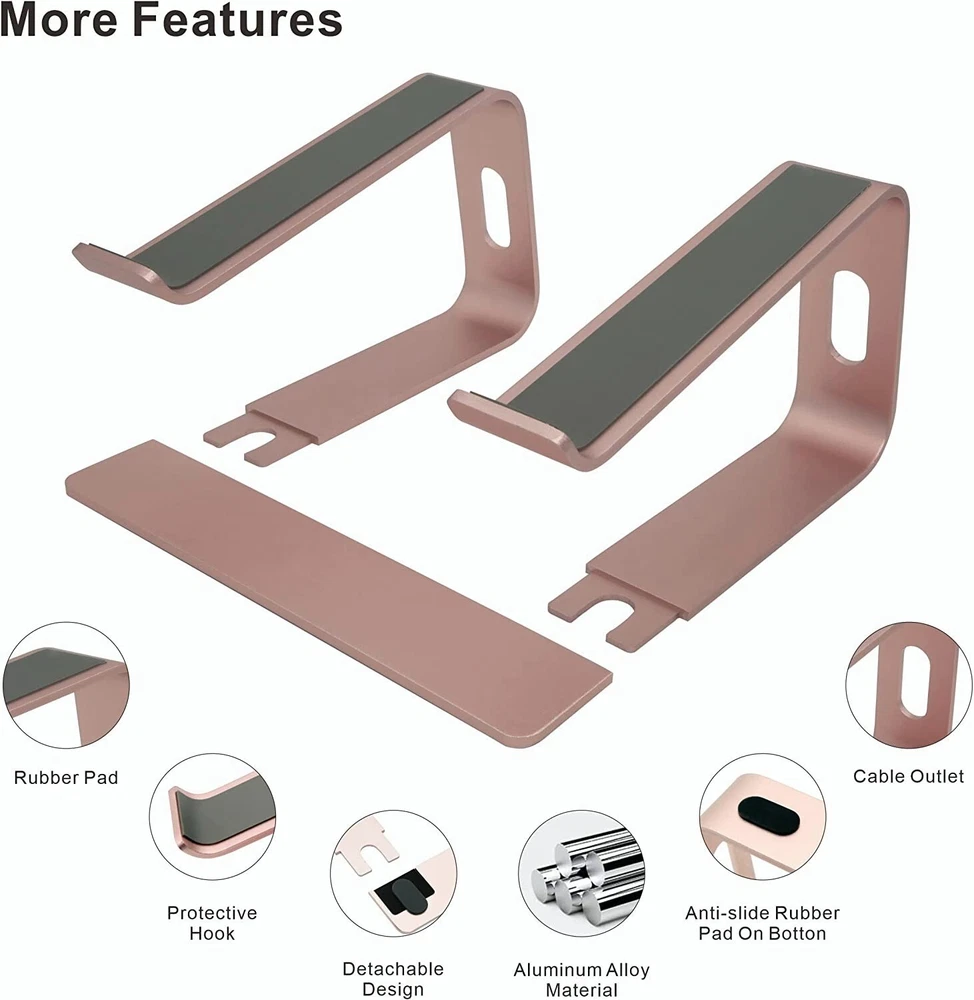 Laptop Stand, Ergonomic Aluminum Laptop Mount Computer Stand