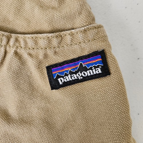Patagonia Boy's XS Stand Up Shorts Canvas Adjustable Mojave Khaki Outdoor Hiking - Picture 13 of 16