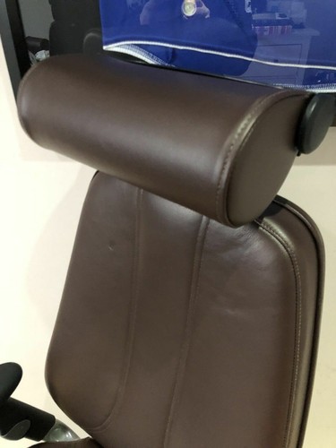 BROWN LEATHER RH400XL ELEGANCE FULLY ERGONOMIC OFFICE TASK CHAIRS.HEADREST - Picture 4 of 12
