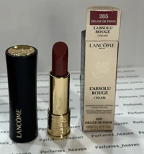 Lancome L'Absolu Rouge Cream Lipstick  265 Delice De Figue  0.12oz New With Box