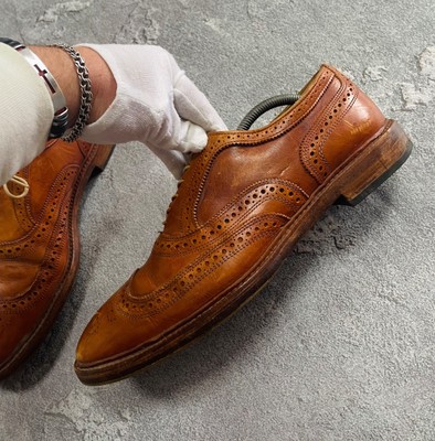 Allen Edmonds McTavish Brown Leather Wingtip Oxford Men display picture 3