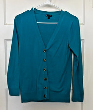 GAP Turquoise Knit Cardigan Sweater Size S