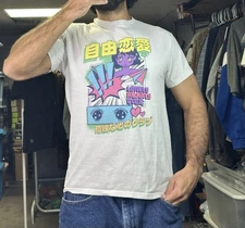 Brisco Brands T-Shirt Size M Anime Graphic Lonely Hearts Club Animation