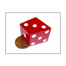 Koplow Dice d6 Crooked Dice Red w/White (2) NM