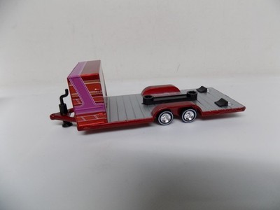 M2  - 1/64th Scale - Box Set Loose - RED CHEVROLET  Hauling Trailer