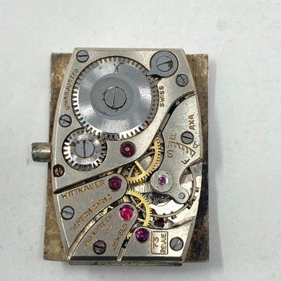 Vtg Wittnauer Watch Movement Men 73 Revue FOR PARTS REPAIR 17J Manual Wind