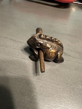 Thai Wooden Croaking Frog Instrument Musical Sound Handcraft with Stick