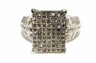 $9,500 14K Gold 2.40CT Natural Invisible Set Diamond Cluster Ring Authentic