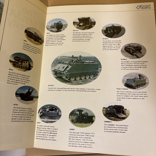 Vintage FMC M113A1 Family Military Vehicle Brochure M667 M548 M727 M730 M741 - Picture 4 of 5