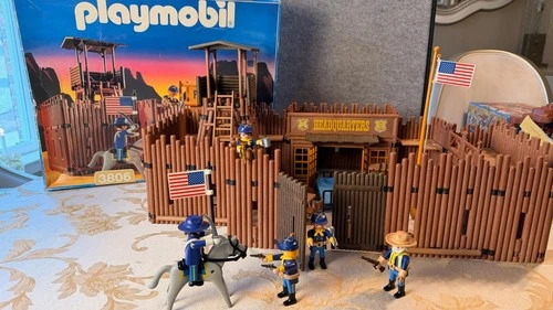 Vintage 1990's Playmobil Original Fort Glory Set 3806; Original Box 99% Complete
