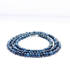 AAA Blue Sapphire Beaded Necklace 4mm Rondelle Faceted Beads Beaded Necklace