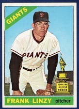 1966 TOPPS #78 FRANK LINZY ALL-STAR ROOKIE (EX MINT) BASEBALL CARD - S.F. GIANTS. rookie card picture