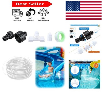 Complete 19.7FT Pool Slide Water Hose Kit with Sprayer for Endless Summer Fun