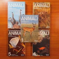 Enciclopedia Illustrata degli Animali - 5 Volumi Feltrinelli 1a edizione 1972