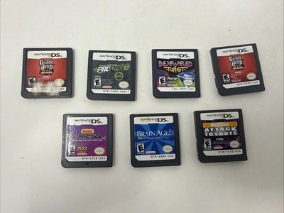 Lot of 7 Nintendo DS Games Untested Guitar Hero Need For Speed W Cases