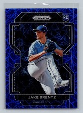 2022 Panini Prizm #258 Jake Brentz Blue Velocity Prizm