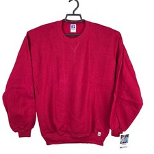 Mens Vintage 1990s Russell Athletic Maroon Sweatshirt Long Sleeve Crew Neck L