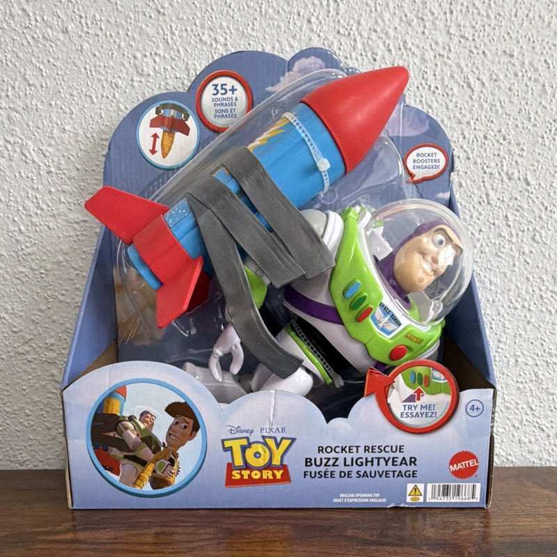Mattel Disney Pixar Toy Story Buzz Lightyear Rocket Rescue 35+ Sounds