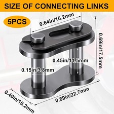 pcs Roller Chain Connecting Links, Master Connector Link, Heavy Duty 40 5