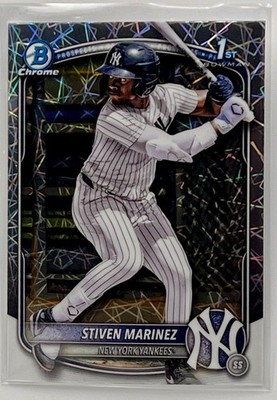 2025 Topps Bowman Chrome Baseball - Stiven Marinez - 1st Bowman Laser Refractor