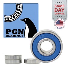 (4) 6201-2RS Premium Rubber Seal Ball Bearing C3 EMQ, 12x32x10, 6201 2RS 6201rs