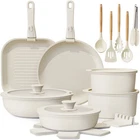 Astercook AS20222 22 Piece Ceramic Nonstick Cookware Set with Detachable Handles