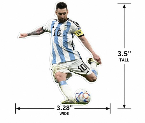 Lionel Messi 3.28 " x 3.5" Sticker 2026 Fifa World Cup Team Argentina