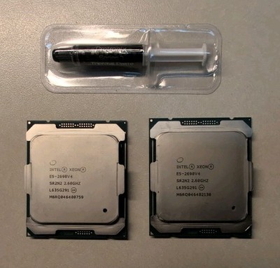 Matched pair Intel Xeon E5-2690 v4 2.6GHz SR2N2 35MB 14-Cores LGA2011-3