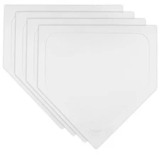4 Pieces White Baseball Home Plate Rubber Throw Down Baseball Bases 16 inch S