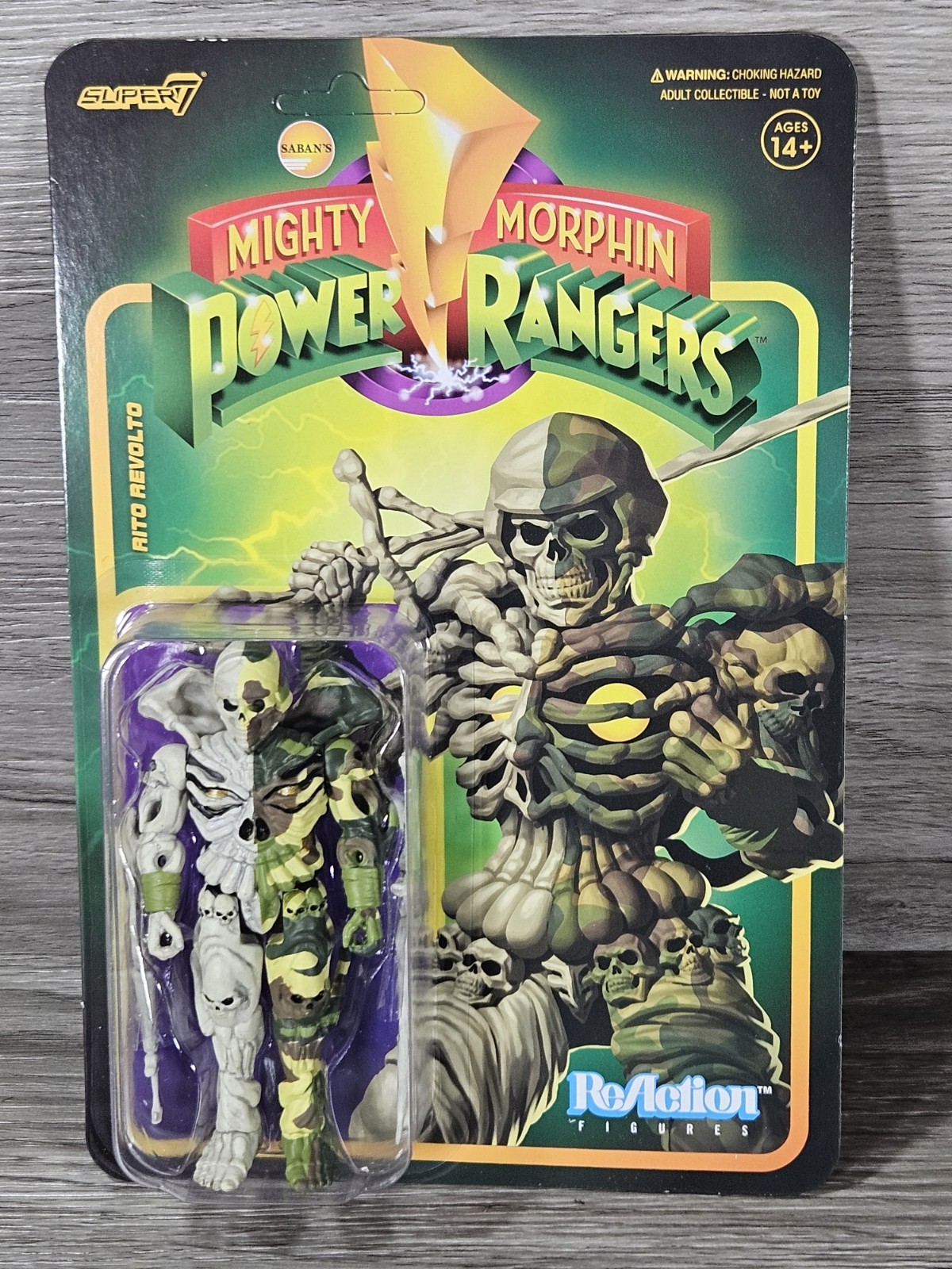 Mighty Morphin Power Rangers  Super7 ReAction Rito Revolto 3.75"" Figure