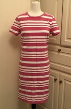 Old Navy Short Sleeve Pink White Striped T Shirt- Small