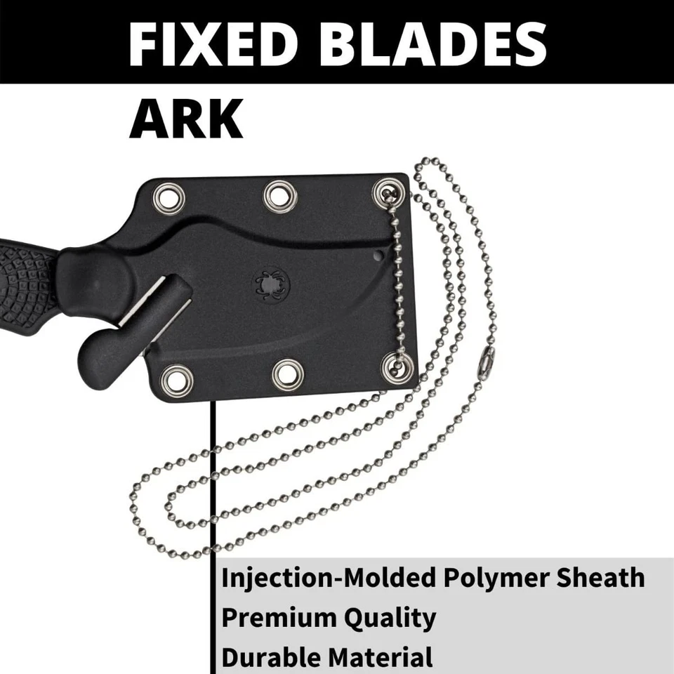 Spyderco Ark Salt Fixed Blade Knife with 2.56" H-1 Corrosion-Resistant Steel ... - Image 3 of 4