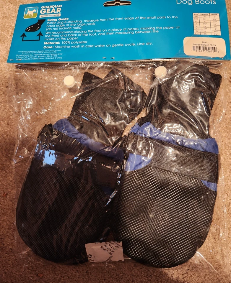 Guardian Gear Dog Boots w/ reflective strips & non-slip soles - Large Blue - Image 3 of 4