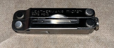 LEATHERMAN Micra Multi Tool Scissors Tweezers Knife Screwdrivers Made In USA