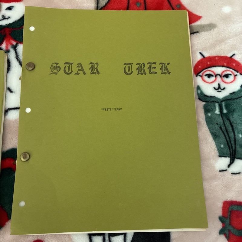 Animated Star Trek TV Script "Yesteryear" plus storyboard.  Original 4-13-1973