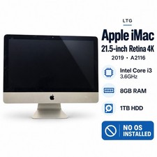 Apple iMac 21.5" 4K A2116 2019 i3 3.6GHz   8GB RAM   1TB HDD   No OS