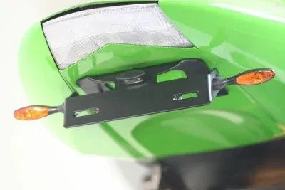 R&G SUPORTE DE PLACA DE LICENÇA CAUDA ARRUMADA PARA KAWASAKI ZX10-R NINJA 2004 > 2005 PRETO - Imagem 2 de 3