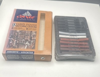 Conte A Paris-12ct assorted  sketching crayons new sealed in box-some Cracked