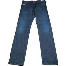 Jeans Diesel Buster uomo taglia W32 L32 blu navy regular slim lavaggio conico 0823K